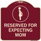 Signmission Reserved for Expecting Mom W/ Graphic Heavy-Gauge Aluminum Sign, 18" L, 18" H, BU-1818-23199 A-DES-BU-1818-23199 - alternate 1